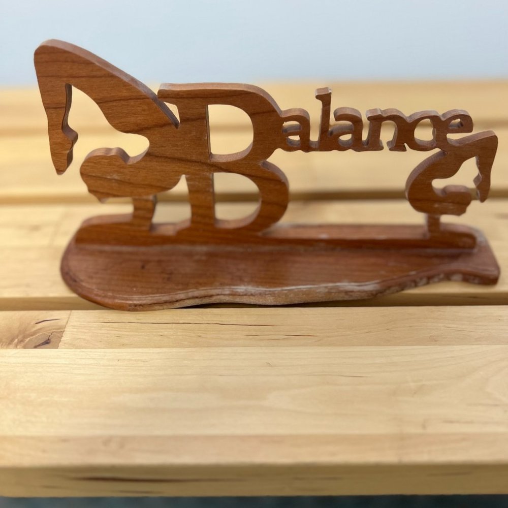 Laser Cut Wooden Sign - Balance